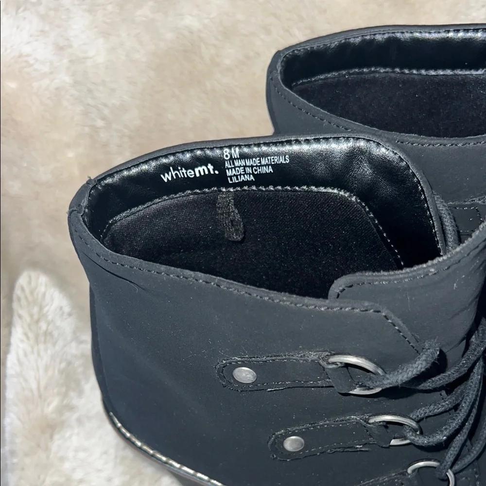 Black Suede Wedge Shoes with Eyelet‎ Detail